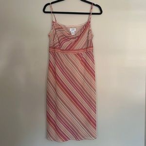Y2K Striped Cowl Neck Dress LOFT